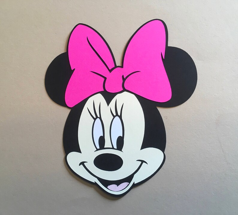 1 5.5 inch tall Minnie Mouse Head with Pink bow Cricut DIe | Etsy