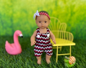 Gender Neutral Overalls for 8” Baby Dolls
