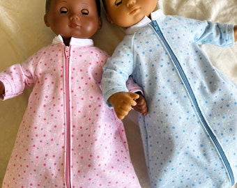 Twin Baby Doll Sleepers - 15” Doll Pajamas