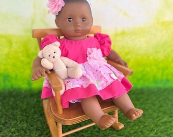 Pink Dress for 15” Baby Doll with Headband