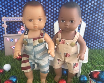 Fourth of July Outfits for Caring for Baby Dolls - Gender Neutral 8” Baby Doll Clothes
