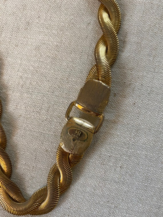 Vintage Helena Rubinstein Braided Gold Tone and C… - image 5