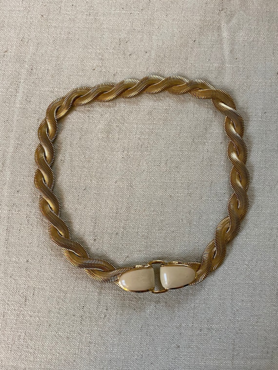 Vintage Helena Rubinstein Braided Gold Tone and C… - image 2