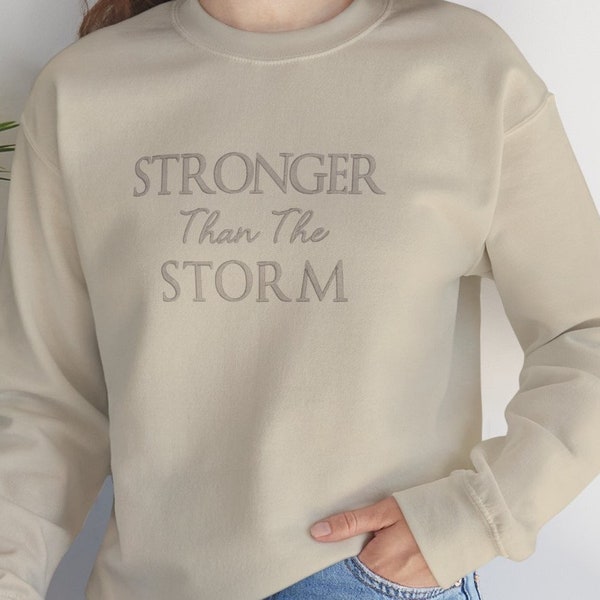 Stronger Than The Storm Embroidery Pattern, Design, Machine Embroidery, Inspirational embroidery Designs, Stronger Than The Storm Design