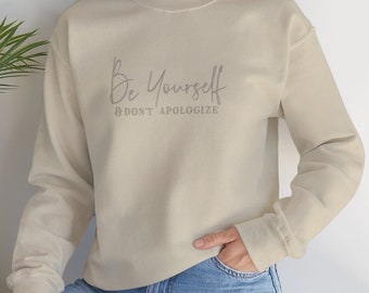Be Yourself Embroidery Design: Inspirational Quote (Digital File)