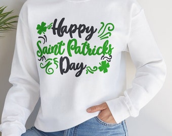 Diseño de bordado de trébol: Feliz Día de San Patricio (Descarga digital)