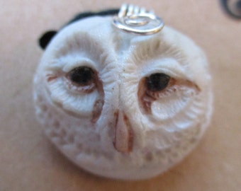 OOAK Little owl pendant