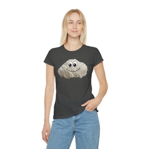 Fungo della criniera del leone dei cartoni animati T-shirt iconica da donna divertente divertente funghi funguy