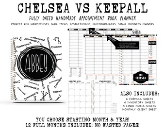 2025 Chelsea VS Appointment Book | Handcrafted Print Planner | 12 Full Months - You choose starting month & year | BOBBY PIN