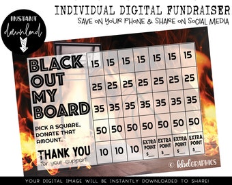 Handcrafted Individual Fundraiser Calendar - Basketball fundraiser - Digital Download - FIRE BASKETBALL