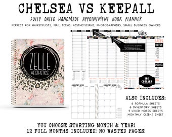 2025 Chelsea Keepall Appointment Book | Handcrafted Print Planner | 12 Full Months - You choose starting month & year | LIGHT PINK CHEETAH