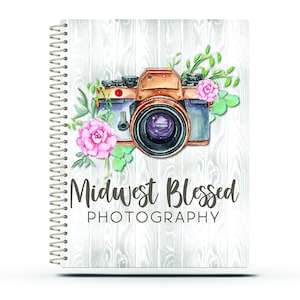 Photographers Keepall | Custom Appointment Book  {You Choose Starting Month & Year} |  FLORAL VINTAGE CAMERA