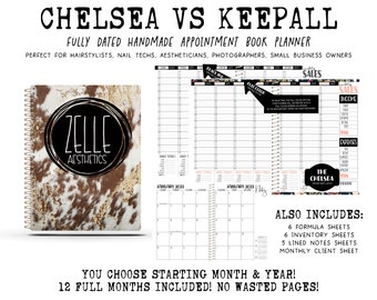 2025 Chelsea VS Keepall Appointment Book | Handcrafted Print Planner | 12 Full Months - You choose starting month & year | RUSTIC COWHIDE