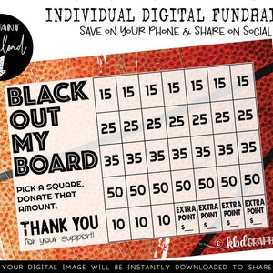 Handcrafted Individual Fundraiser Calendar - Basketball fundraiser - Digital Download - BASKETBALL