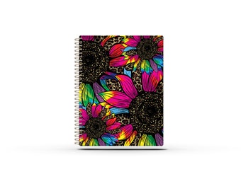 Teacher Planner - You Choose Layout - July to June - TYE DYE SUNFLOWER