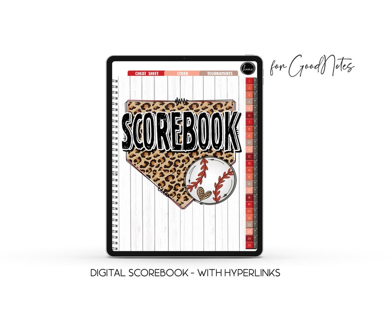Digital Softball & Baseball Sports Scorebook