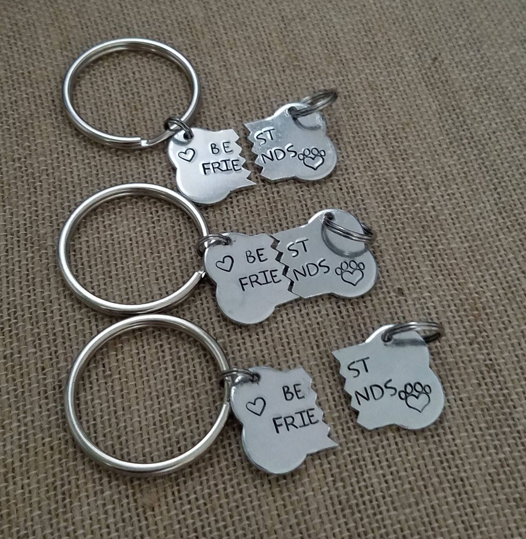 Matching Pet Key Chain and Collar Tag Dog Tag Best Friends Etsy