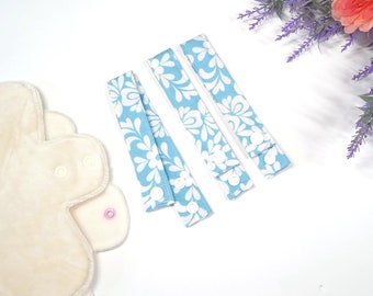 Cloth Pad Drying Strap - Blue Floral