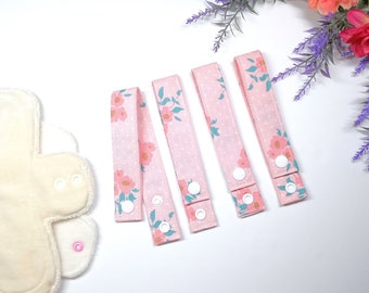 Cloth Pad Drying Strap - Pink Floral