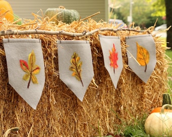 Flat Needle Felting Fall Banner Kit