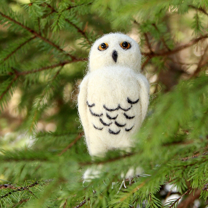 Needle Felting Kit Beginner Wool Snowy Owl Etsy