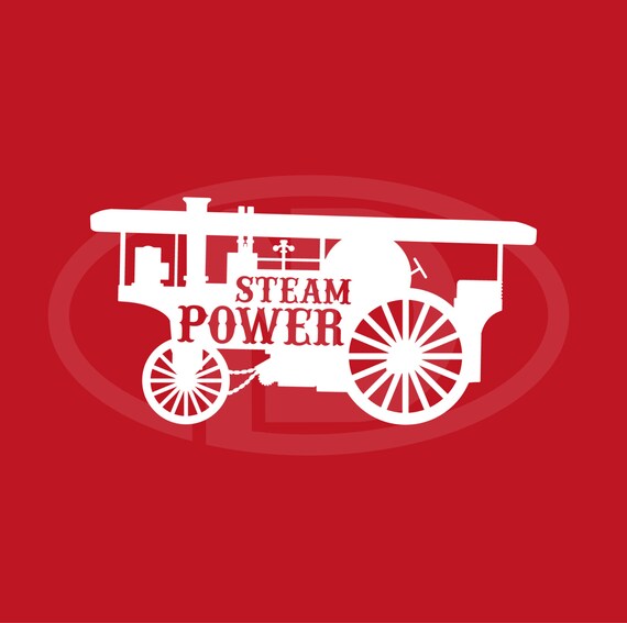 BURRELL TRACTION ENGINE LIVE STEAM EMBLEM T SHIRT
