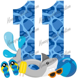 Pool 11th Birthday, Swimming PNG, Pool Party