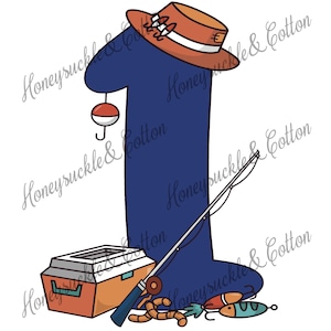 Fishing First Birthday, Fisherman Birthday PNG