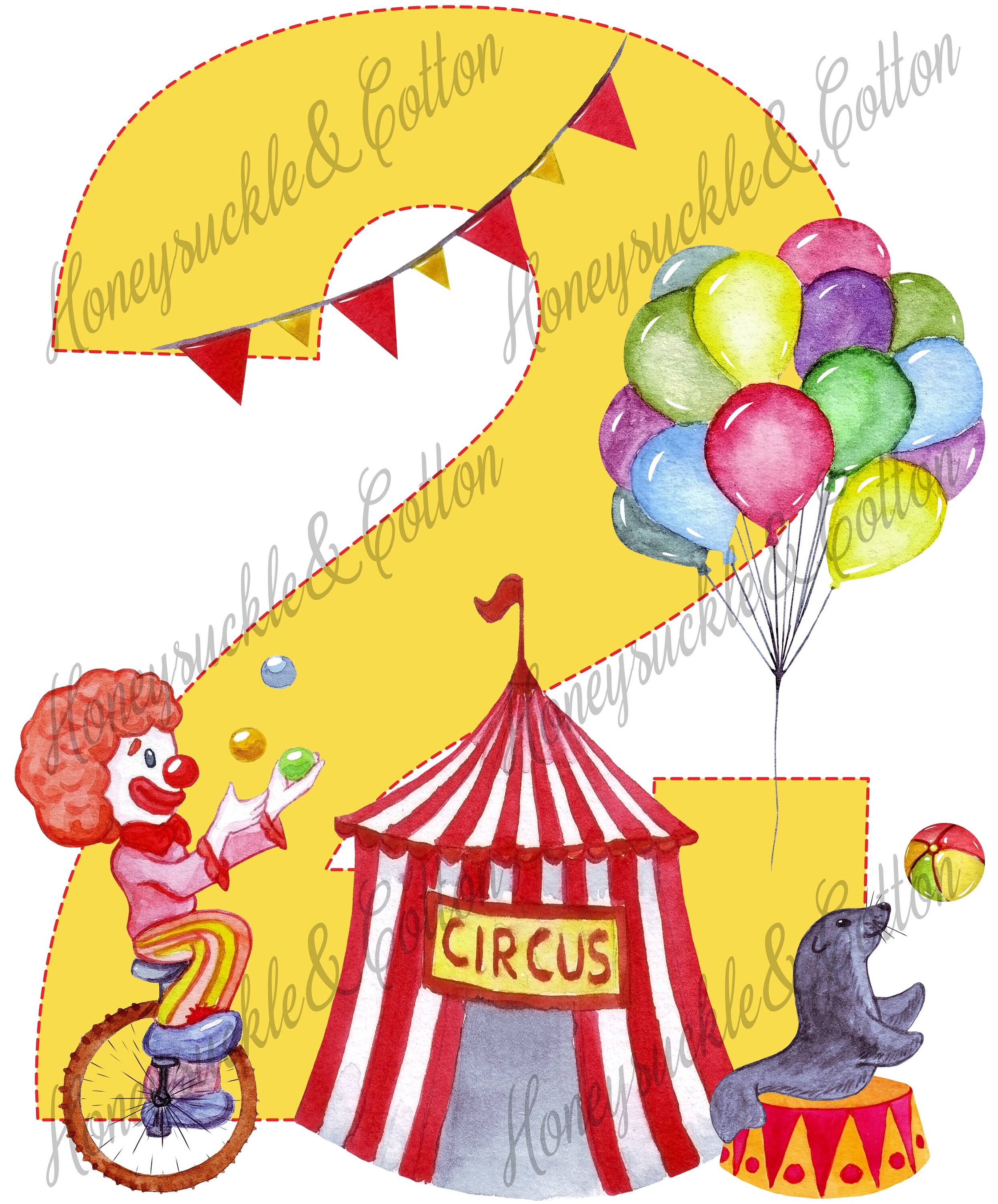 2nd Birthday Circus, Birthday PNG, Circus Theme - Etsy