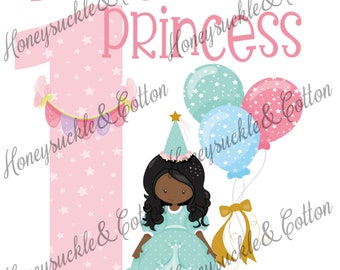 First Birthday Princess, First Birthday Girl, One Year Old, First Birthday, Birthday Princess png, Birthday Princess, 1st Birthday Princess