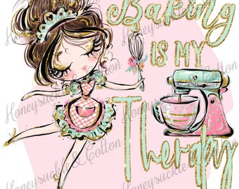 Baking is my Therapy, Bakers PNG, Love to Bake