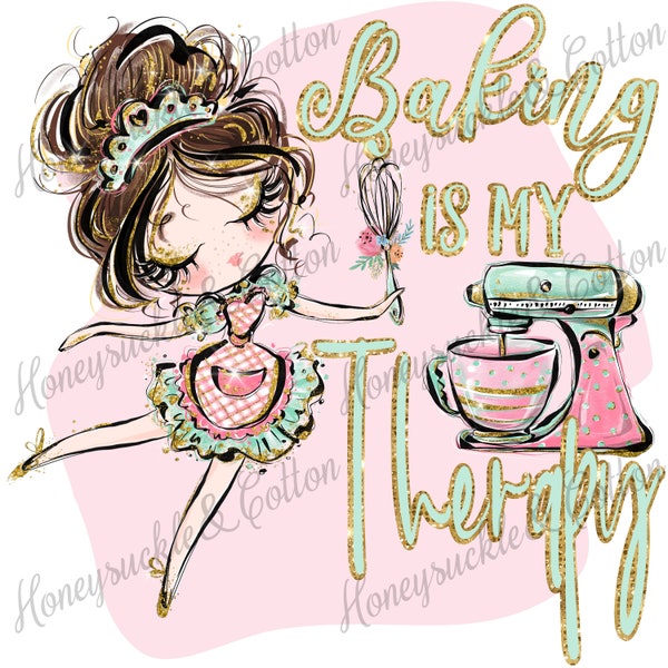 Baking is my Therapy, Bakers PNG, Love to Bake