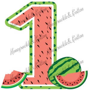 Watermelon 1st Birthday, Melon PNG