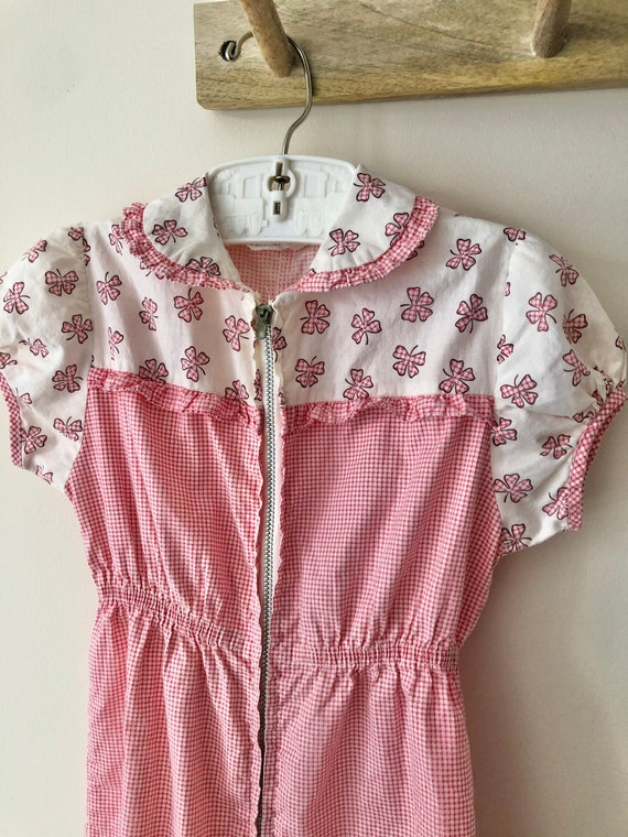 Vintage Toddler Overalls - 50s 60s Clover Honeysu… - image 4