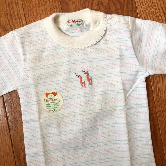 Vintage Toddler Ringer Tee - 60s 70s Health-Tex 2… - image 5