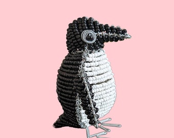 Petit Penguin de perles - décoration -fait main en Afrique du Sud