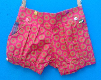 Girl's Bloomer Shorts - Pink - 100% cotton - handmade in South Africa with Love