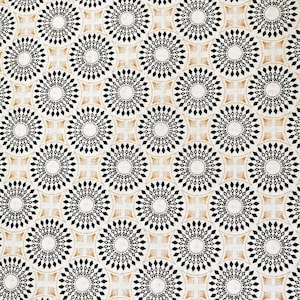 Tissu Shweshwe Beige - 100% coton - Fabriqué en Afrique du Sud