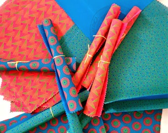 Carrés pour patchwork - petits travaux - Shweshwe véritable - 100% coton - Collection couleurs vives