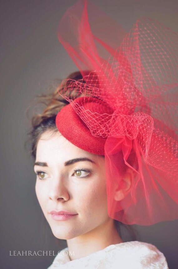 Red White & Blue Fascinator Hat, Derby Hat, Kentucky Derby Hat