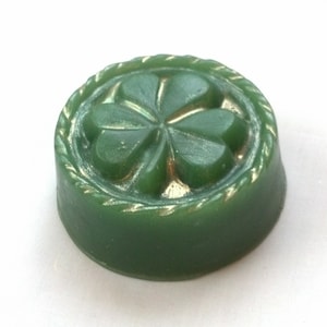 St. Patrick&#39;s Day Shamrock Soap in Grass Stain fragrance by Lavish Handcrafted