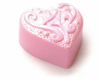 Moonlight Pomegranate Batik Heart Soap by Lavish Handcrafted