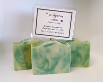 Eucalyptus essential oil fragranced Cold Process soap by Lavish Handcrafted