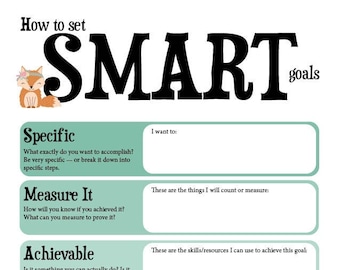 Smart Goals Worksheet - How to Set Goals