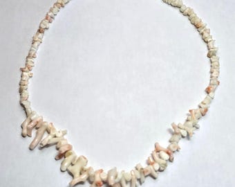 White Coral Vintage Necklace