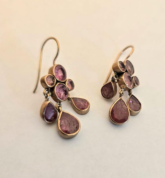 Jane Diaz Gold Ruby Earrings - image 1