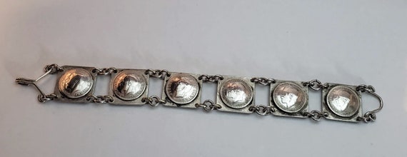 British Silver Coin Bracelet