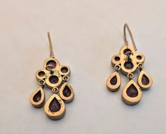 Jane Diaz Gold Ruby Earrings - image 2