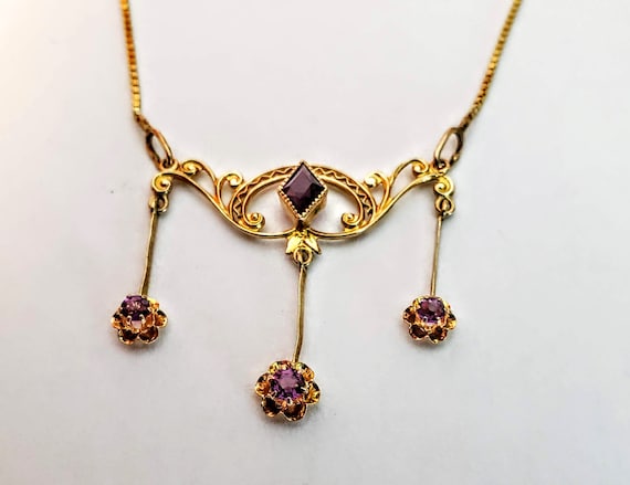 Art Nouveau Gold Necklace