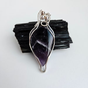 Chevron Amethyst Pendant set in Sterling Silver